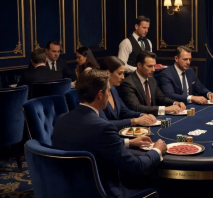 VIP privát pókerszalon elegáns, félhomályos budapesti étteremben